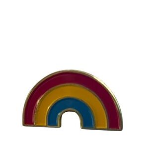 Rainbow Pin - Magenta, blue and yellow